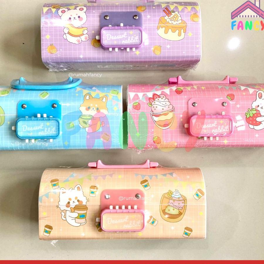 

[Free Bubble + Dus] Tempat Sil Kotak Sil Susun Motif Kter Girl / Animal Kunci Kode El Tas Tabung Kax 300