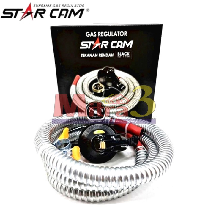 >>>>>] STARCAM SC-T12RMS Regulator Kompor Gas LPG Meter+Selang Tekanan Rendah
