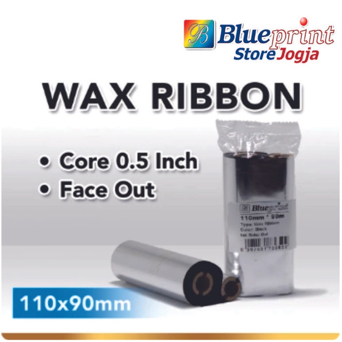 

Ready...Ready...Ready...] Ribbon Wax Barcode Label 110x90m Blueprint Thermal Transfer Ribbon