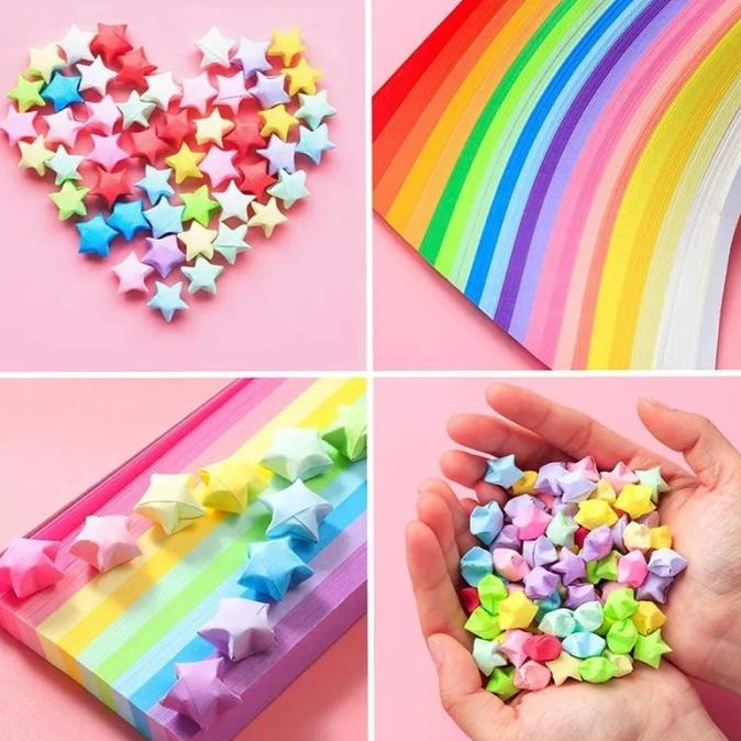 

Kertas Bintang - Paper Star - Origami Bintang - Diy -Prakarya (Isi100)