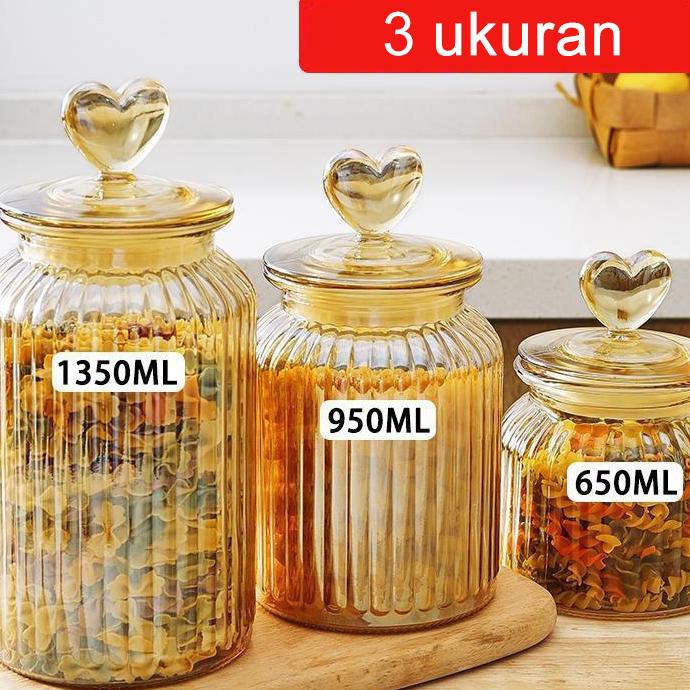 [Cod] Toples Kaca Kedap Udara/Toples Kue Kaca / Toples Lebaran / Toples Tertutup Kaca 650Ml/950Ml/13