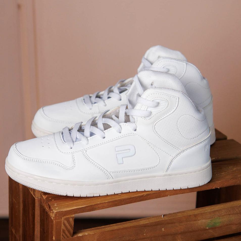Paulmay - Sepatu Sneakers Pria Lisbon High - White