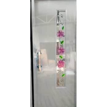 RB Pintu PVC Kamar Mandi Cermin Motif Kaca Depan