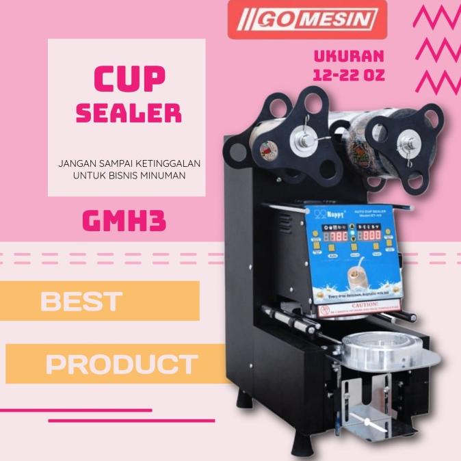 Mesin Cup Sealer Automatic 12-22 Oz Go Mesin Gmh3