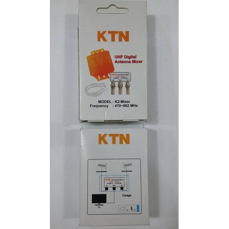 Ktn K2-Mixer Uhf Digital Antenna Mixer - Alat Penggabung 2 Antena Tv