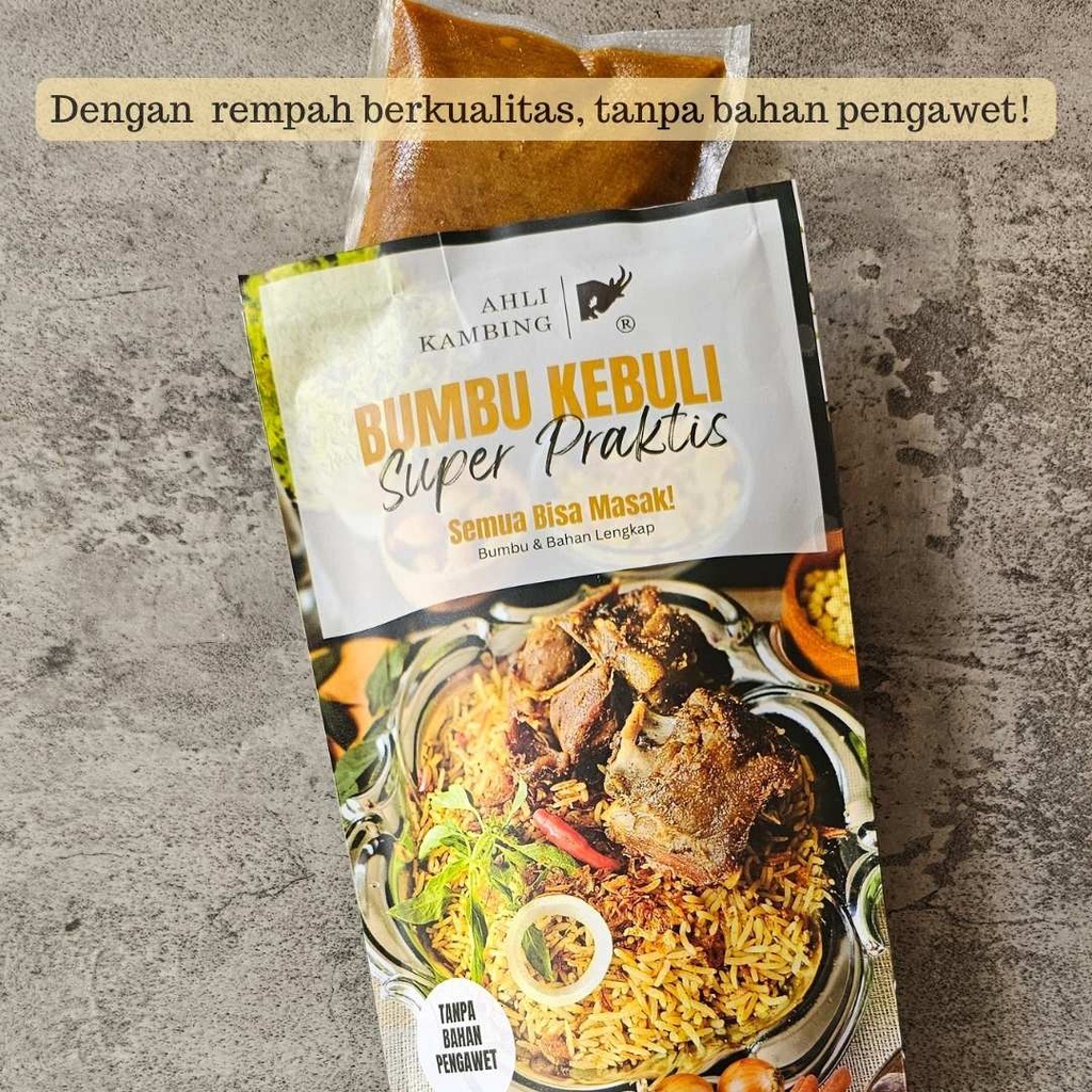 

Bumbu Instant Nasi Kebuli /Mandhi SIap Masak-Lengkap praktis (+ Beras Basmati )
