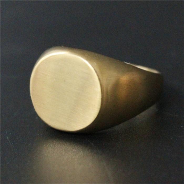 BISA COD - CINCIN TITANIUM GOLD RING OVAL PLATE CINCIN EMAS COUPLE RING SIGNET