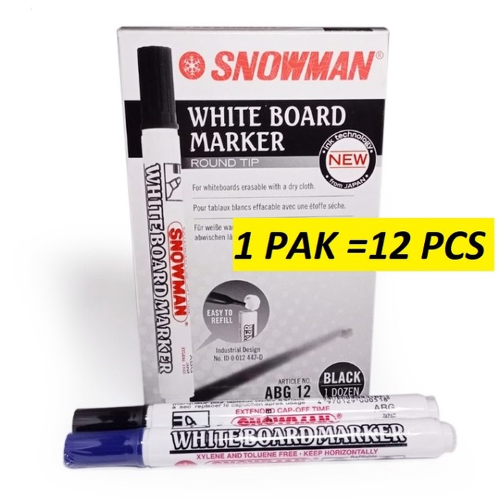 

(12PC) SPIDOL WHITEBOARD SNOWMAN BG 12 / SEPIDOL PAPAN TULIS ABG 12