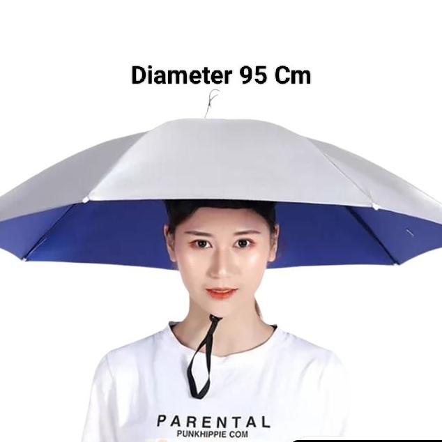 Payung Topi Besar Ukuran Diameter 95 Cm-Topi Payung Mancing Hiking Outdoor