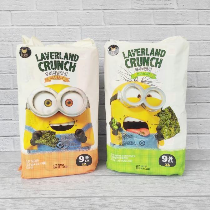 

Laverland Crunch Rumput Laut Wasabi Seasalt 1 Pack Isi 9 Vegan