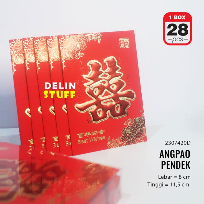 

.........] Angpao Wedding Ekonomis / Angpao Pendek Shuang Xi isi 28 pcs