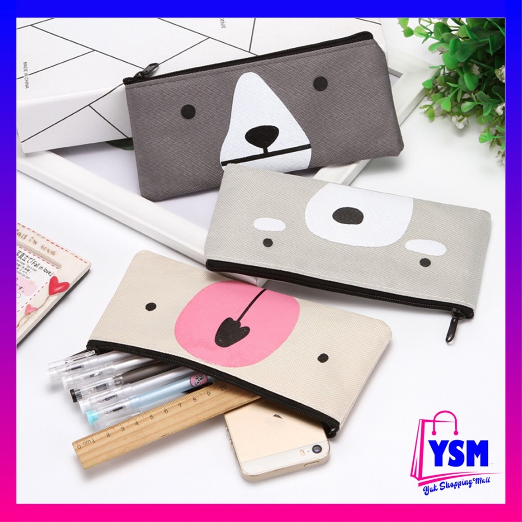 

YSM KOTAK PENSIL KAIN KANVAS KARAKTER BEAR LUCU TEMPAT PENSIL SERBAGUNA MOTIF DOGGY DOMPET PENSIL CANVAS GAMBAR HEWAN TEMPAT PENYIMPANAN ALAT TULIS T