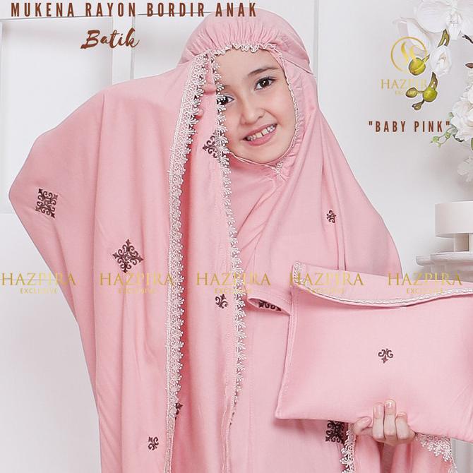 Mukena Anak Tanggung Katun Rayon Bordir Batik Umur 5 - 15 Tahun