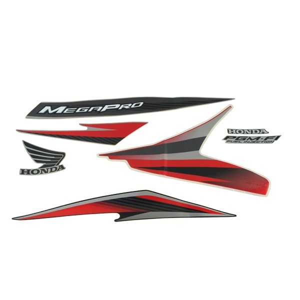 Sticker Body Set Kanan Merah Honda Mega Pro FI 871X0KYE910ZCR