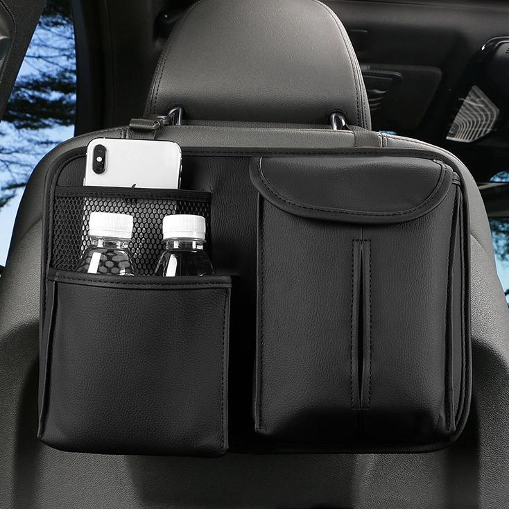 Kulit Multifungsi Tempat Tisu Mobil Tas Organizer Belakang Jok Mobil Kantong Belakang Kursi Jok Mobi