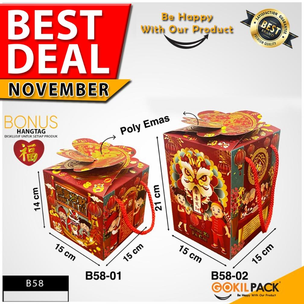 

Sale !! Dus Imlek/Kotak Toples/Box Imlek/Kotak Kue/Dus Toples Kue/B58 Terlaris