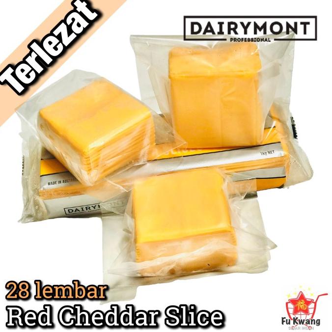 {{{{}}] Dairymont Keju Red Cheddar Cheese Burger Slices Slice 28 slice