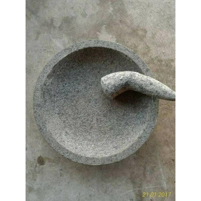

( 20cm ) Ulekan / Mutu dan Coet / Cowet / Cobek Batu D20 JS