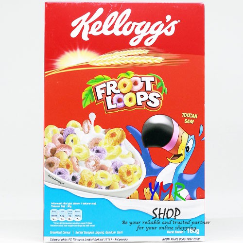 

Kelloggs Froot Loops Sereal Buah Buahan Aneka Warna Warni Gandum Import Halal Sarapan MUI 150 300