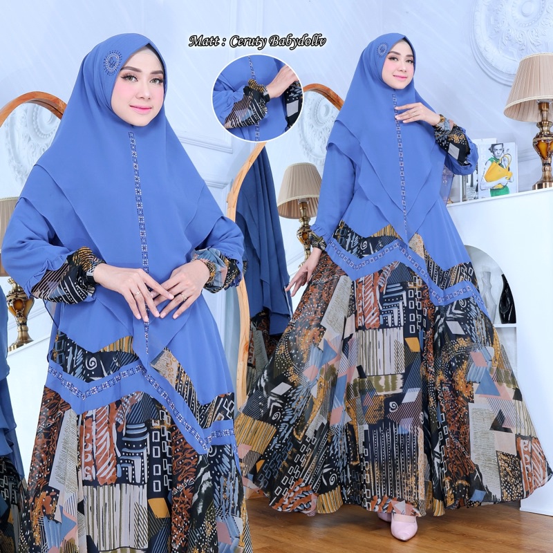 Baju Muslim Wanita Terbaru 2024 Games Dewasa Dress Syari Set Tunik Hijab Drsss Kondangan Istri Cadar