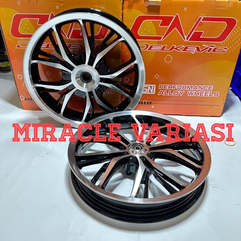 Velg delkevic vario 125/150 / Beat / Scoopy / Genio / Vario 150 New Lubang 5 Depan Belakang Ring 14 