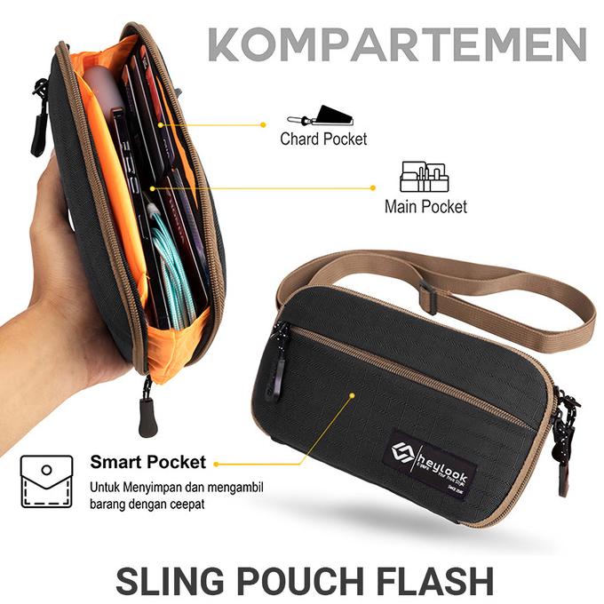Tas Dompet Sling Wallet Pouch Bag Neck Bag Hp Kartu Leher Mini Pria