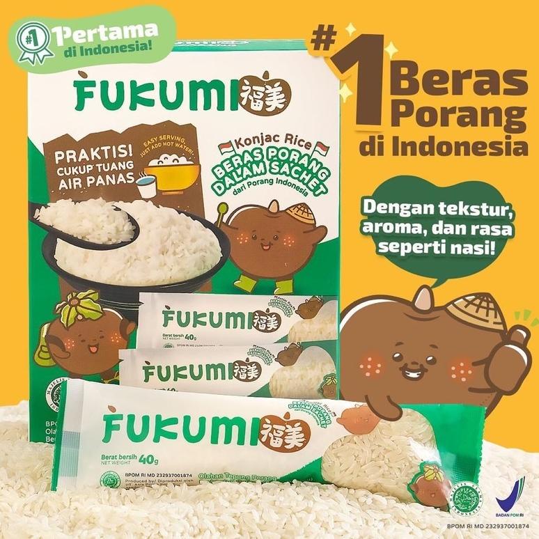 

TERLARIS FUKUMI BERAS PORANG 1 BOX ISI 7 SACHET MURAH COD