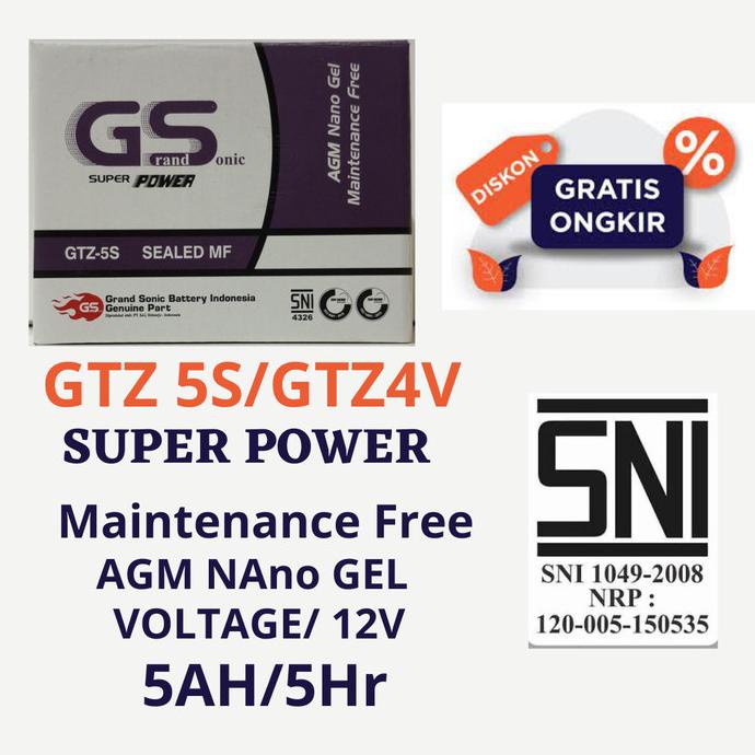 Aki Motor Honda Beat Fi Esp Cbs Karbu Street Vario 110 Aki Kering 4 Ah