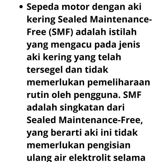 Aki Accu Motor Gs Astra Aki Ori Aki Kering Bebas Perawatan