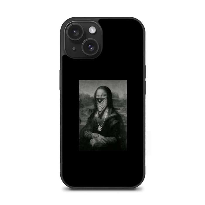 Case Casing Softcase Cover Iphone 15 14 13 12 11 X Xs Xr Pro Max Plus Mini Monalisa BG1000