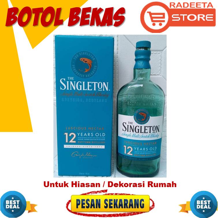Botol Bekas Minuman Keras - Miras The Singleton - Jack Daniel - Bailey - Chivas Regal - NOMAD - Icel