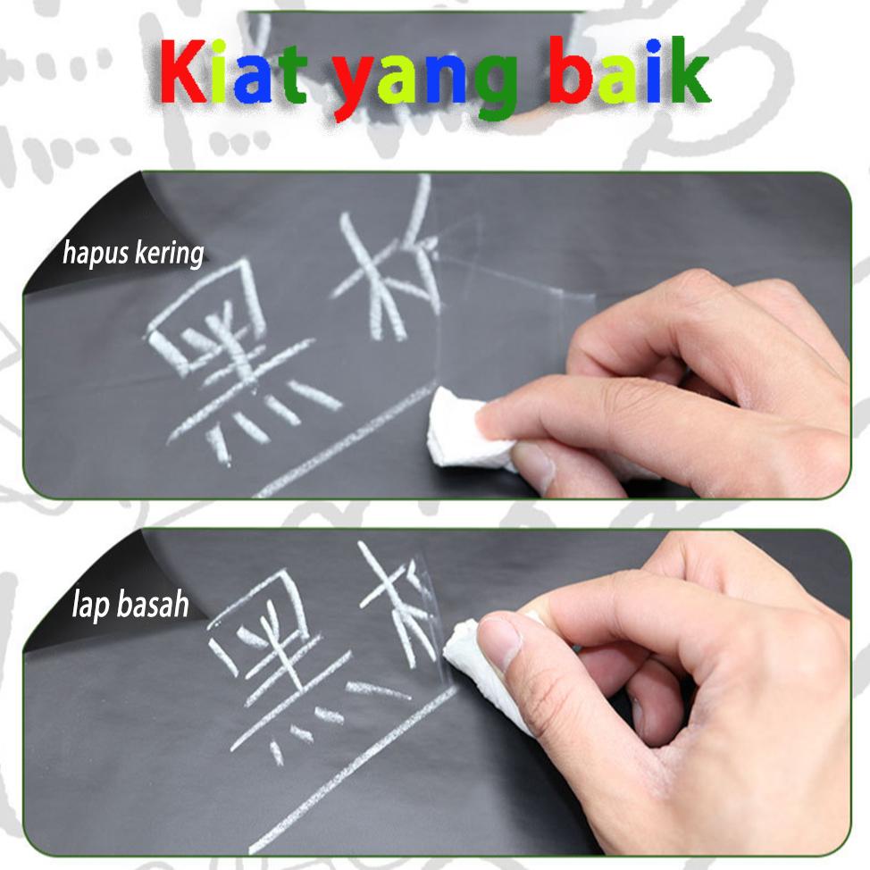 

Promo 45 x 200 CM - 90 X 200 CM Stiker Papan tulis Whiteboard Blackboard Spidol Kapur tempel hitam putih hijau Termurah