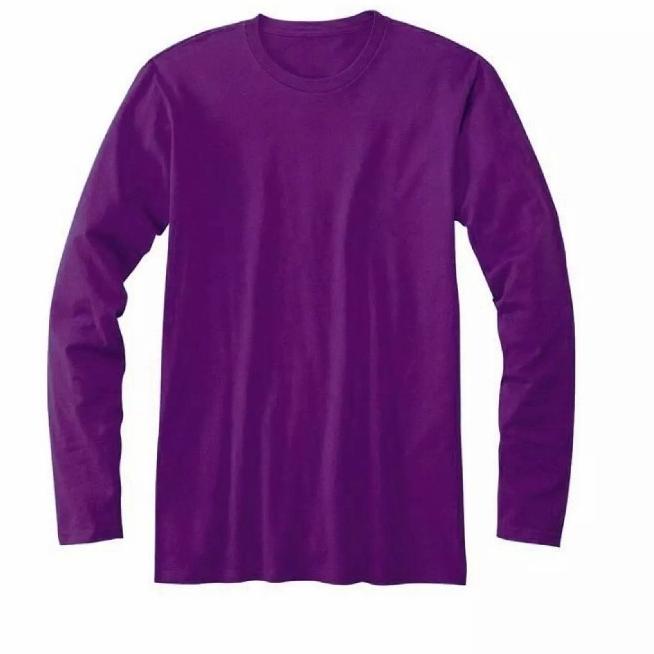 Kaos Polos Pria/Wanita 24'S Lengan Panjang - Ungu