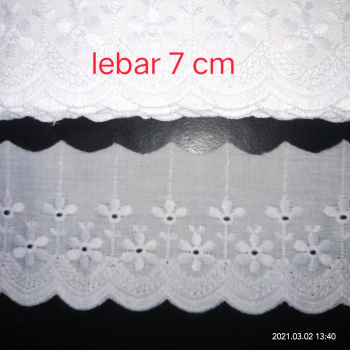 

Renda katun kembang putih