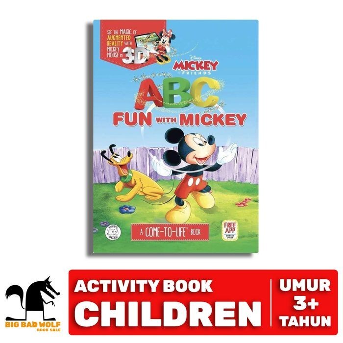 

Sale!! BUKU ANAK 3D AUGMENTED REALITY ABC FUN WITH MICKEY MAGIC OK