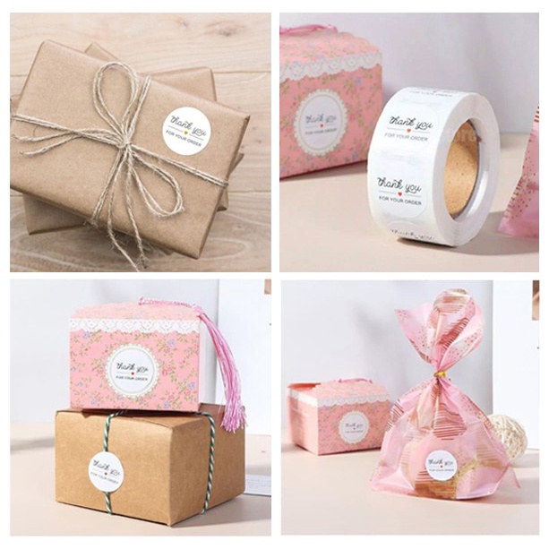 

TERLARIS Thank You for Your Order Round Sticker Stiker bulat Gift Label Hangtag