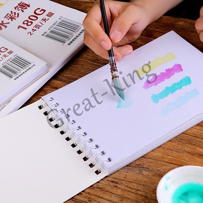 

Slayershop 24Sheets A3/A4/A5 180Gsm Watercolor R Pad Painting Art Drawing R Pad Sketchbook