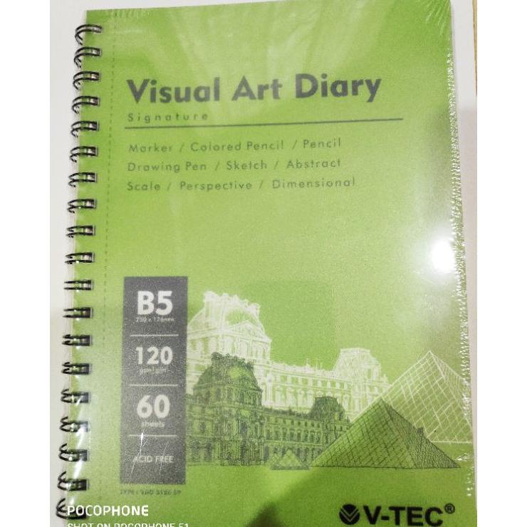 

Vtec Spiral Visual Art Diary (Sketch Book) B5 120Gsm 60Sht