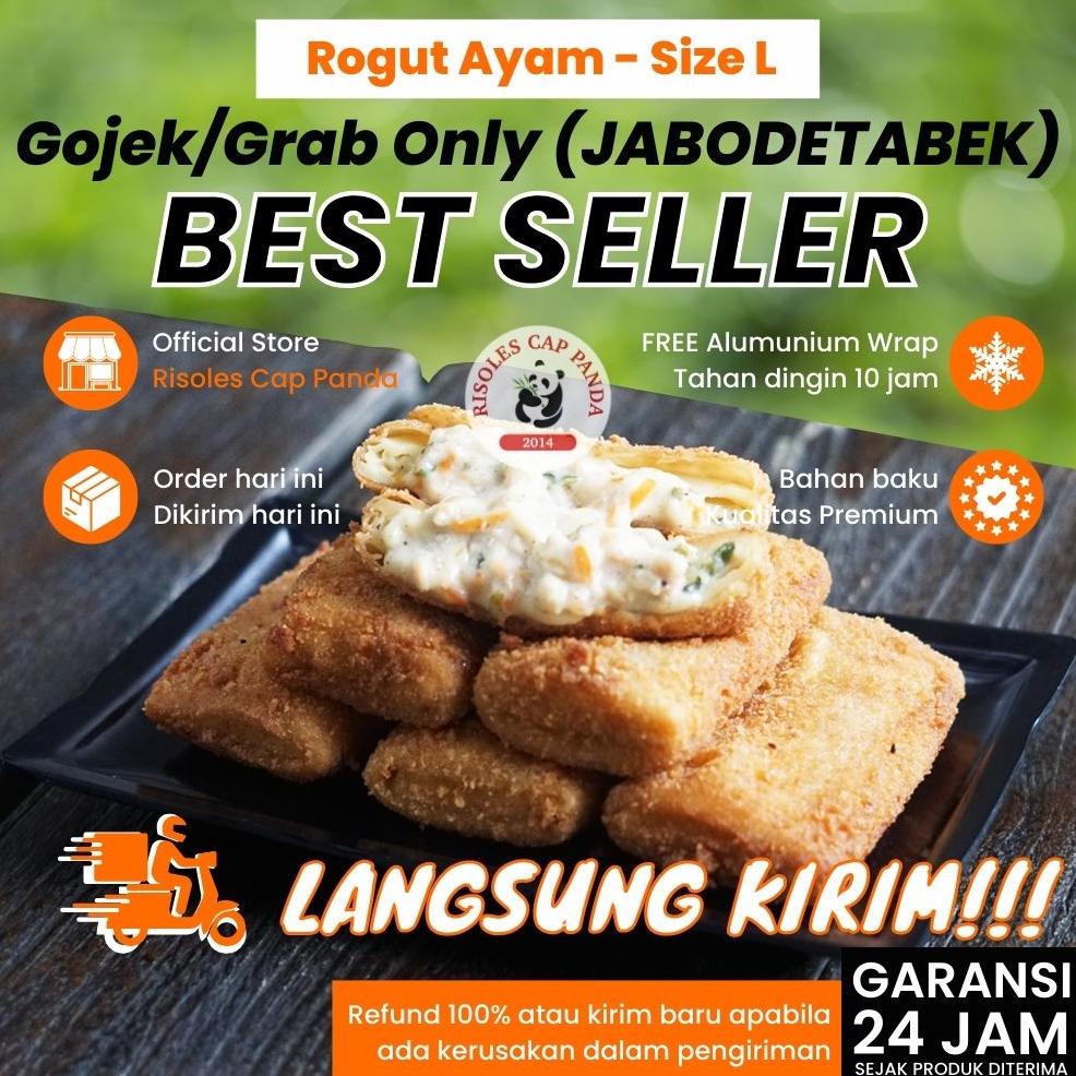 

Ready FROZEN Risol Rogut Ayam | Risoles Cap Panda Isi 6 Khusus Gojek/GRAB