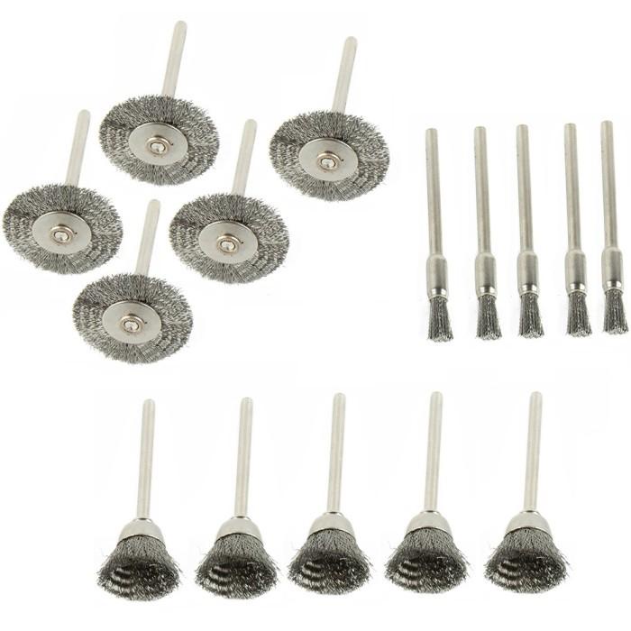 MATA BOR SIKAT KAWAT BAJA MINI GRINDER WIRE BRUSH UNTUK PEMBERSIH BESI