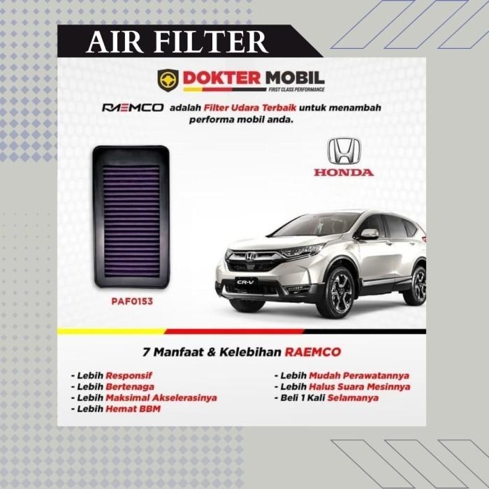 FILTER UDARA RACING / AIR FILTER RAEMCO MOBIL HONDA CRV TURBO PAF0153