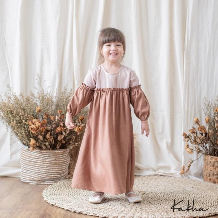 BISA COD - KAKHA - SARIMBIT KELUARGA RAYA (BROWN)/ BAJU COUPLE KELUARGA MUSLIM