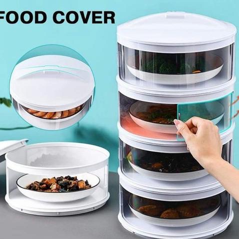 Tudung Saji Rak Susun Tempat Penyimpanan Makanan Rakitan 2 3 4 5 Tingkat Tebal Tertutup Tetap Hangat