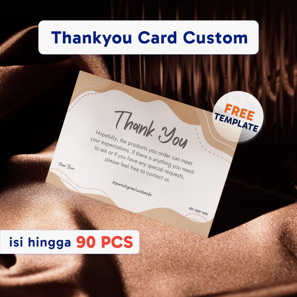 Kartu ucapan terimakasih souvenir, Thank you card custom, Thanks card souvenir, Kartu ucapan custom,