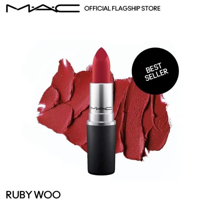 New Mac Retro Matte Lipstick Lipstik Mate Original Authentic - Ruby Woo Berkualitas
