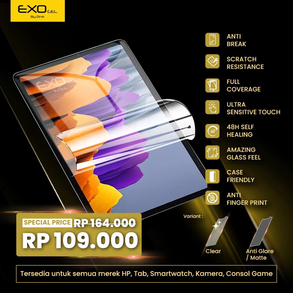 Exo Hydrogel Samsung Tab Active 3 8.0 Screen Protector - Not Tempered