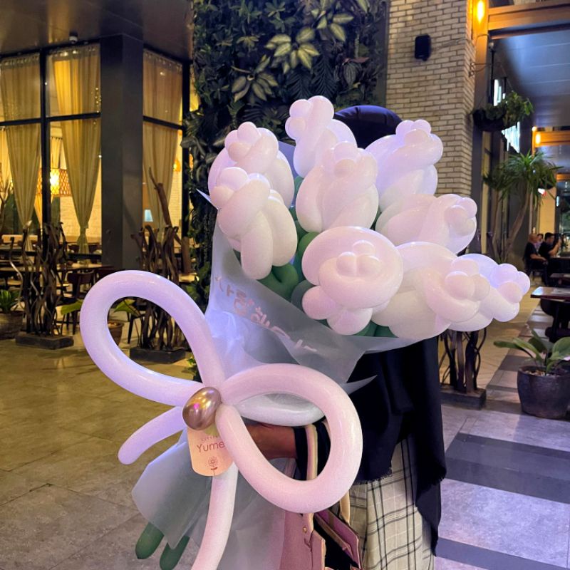 Buket Balon Cirebon Indramayu Bunga Balon Pentil Twist Panjang Daisy Mawar Tulip Matahari Bouquet Bu