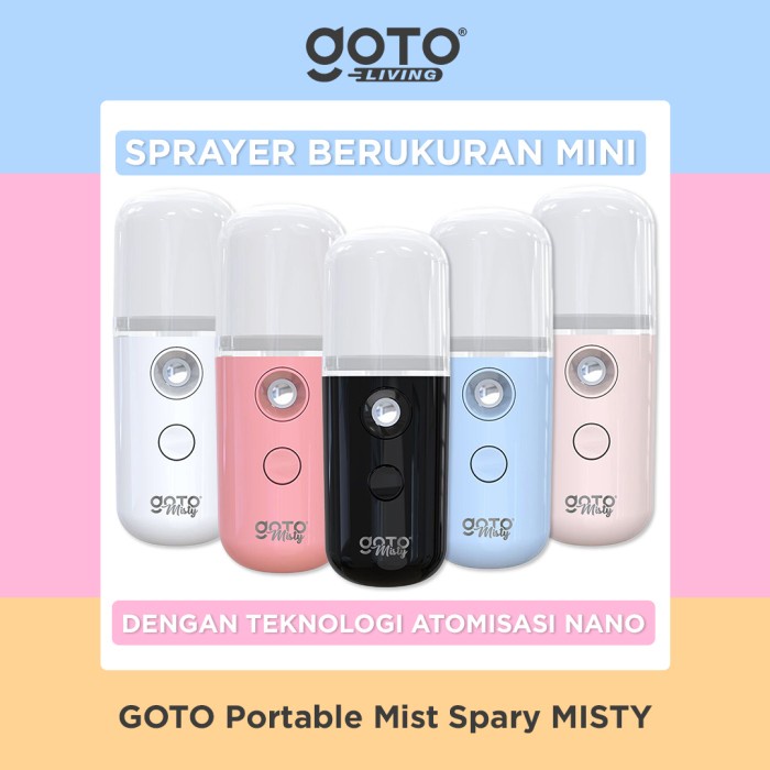 Sale Goto Misty Nano Spray Face Mist Sprayer Pelembab Wajah Mini Portable Gratis Ongkir