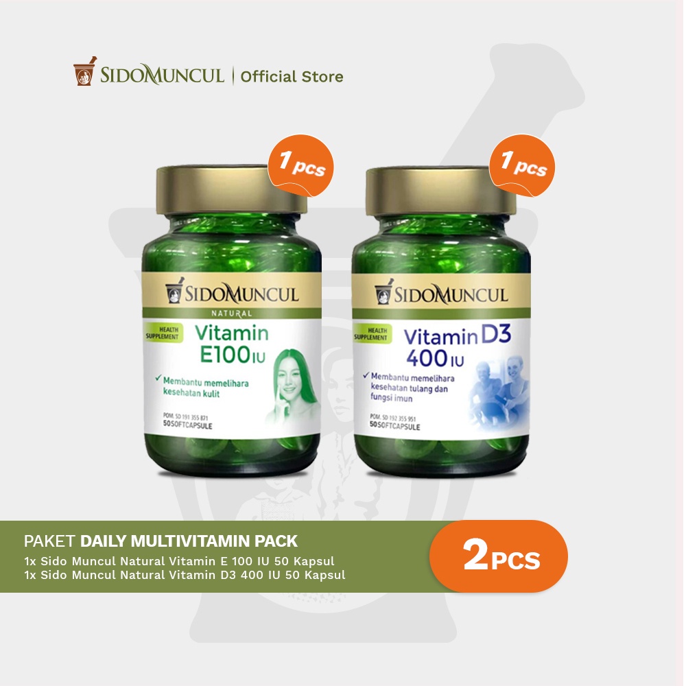 Daily Multivitamin Pack: Vitamin E 100 IU + Vitamin D3 400 IU