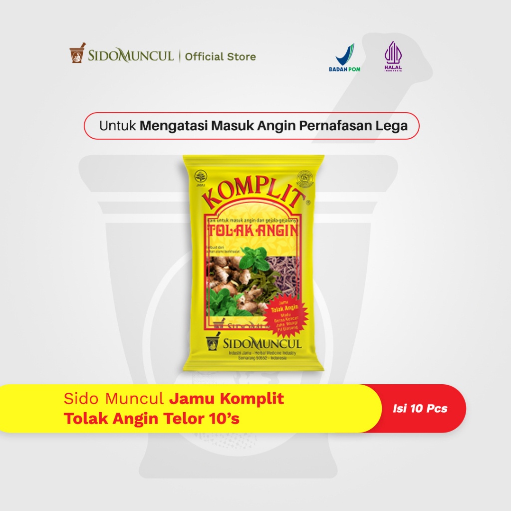 

Jamu Komplit Tolak Angin Telor 10's - Mual Kembung Keringat Dingin
